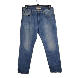 Gap 1969 Jeans Mens 34x32 Slim Straight Leg High Rise Medium Wash Denim